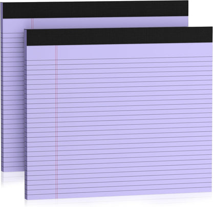 2 Pcs Note Pads 11" x 9.5" Legal Pads College Ruled Notepad Micro Perforated Writing Pads White Lined Paper 80GSM College Ruled Paper Pad of Paper 30 Sheets Notebook for School, To-Do Lists, Office