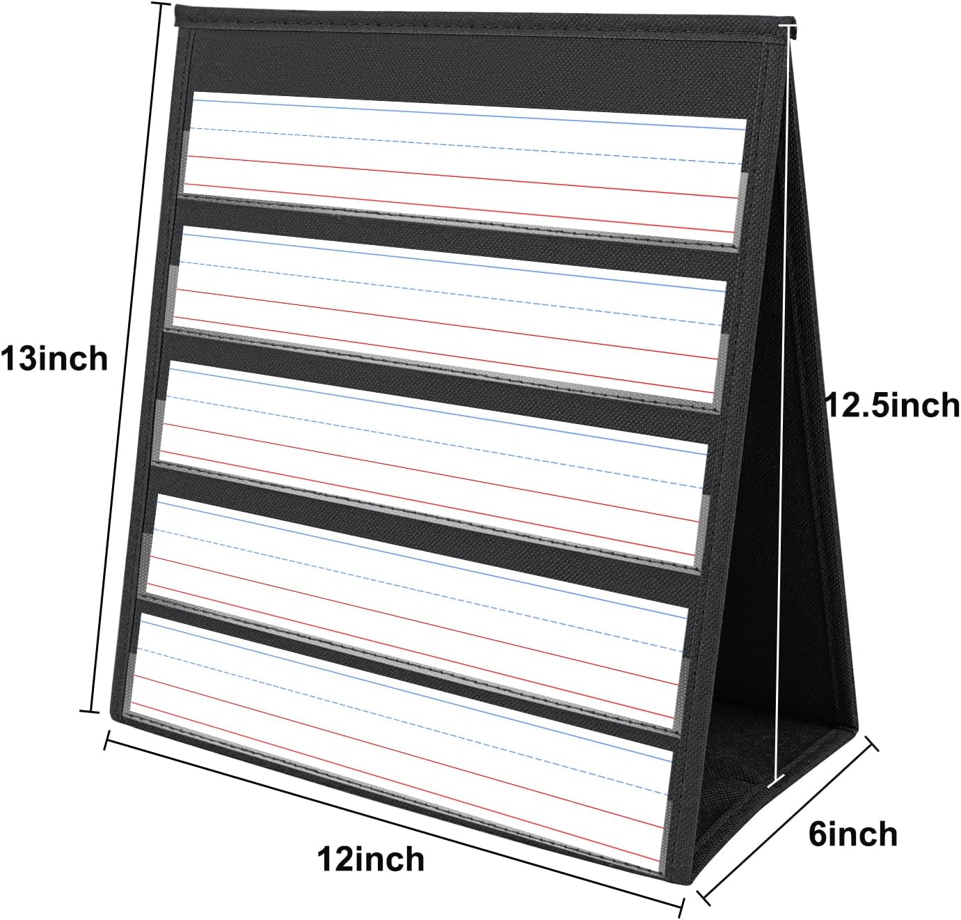 EAMAY Magnetic Desktop Tabletop Stands Pocket Chart Foldable Small Dry Erase Board Classroom Tool for Kids Education (12W*15L, Magnetic)