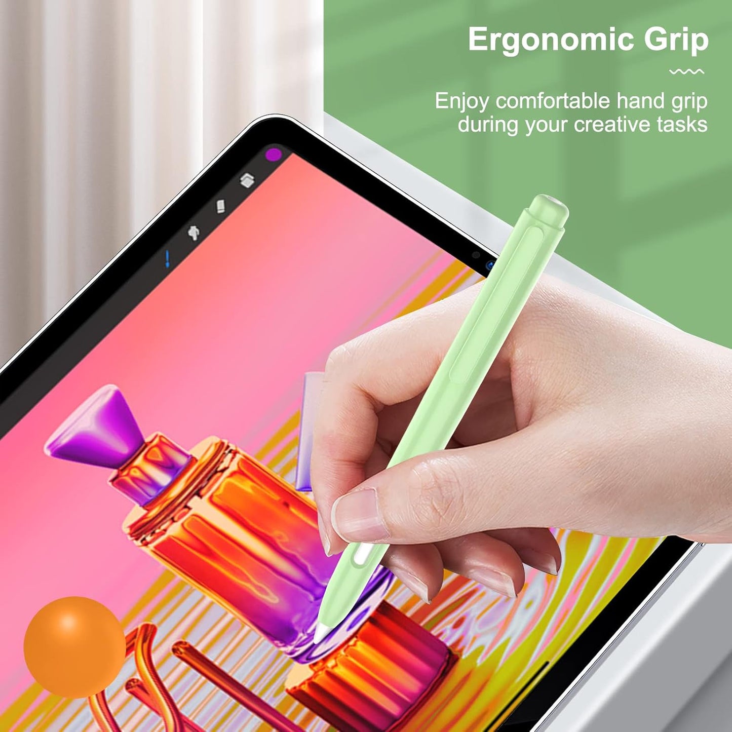 MoKo Holder Case Compatible with Apple Pencil 2nd Generation, Retractable Protective Apple Pencil Cover with Sturdy Clip, Hard PC Apple Pencil Case, Support Double-Tap, Dark Purple