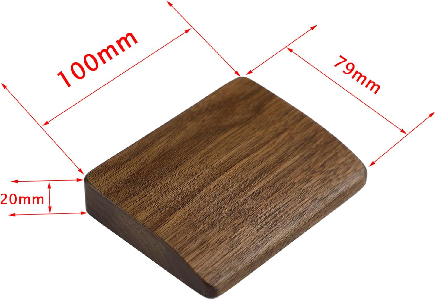 2 pcs Mini Wood Wrist Rest Portable Movable Solid Wooden Walnut Beech for Most Mechanical Keyboard Numpad Sp64