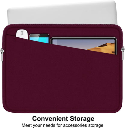 Laptop Sleeve 15.6 inch, Durable Computer Carrying Bag Protective Case Briefcase Handbag with Front Pocket, Slim Laptop Cover for 15-16 Inch HP, Dell, Lenovo, Asus, Notebook, Black