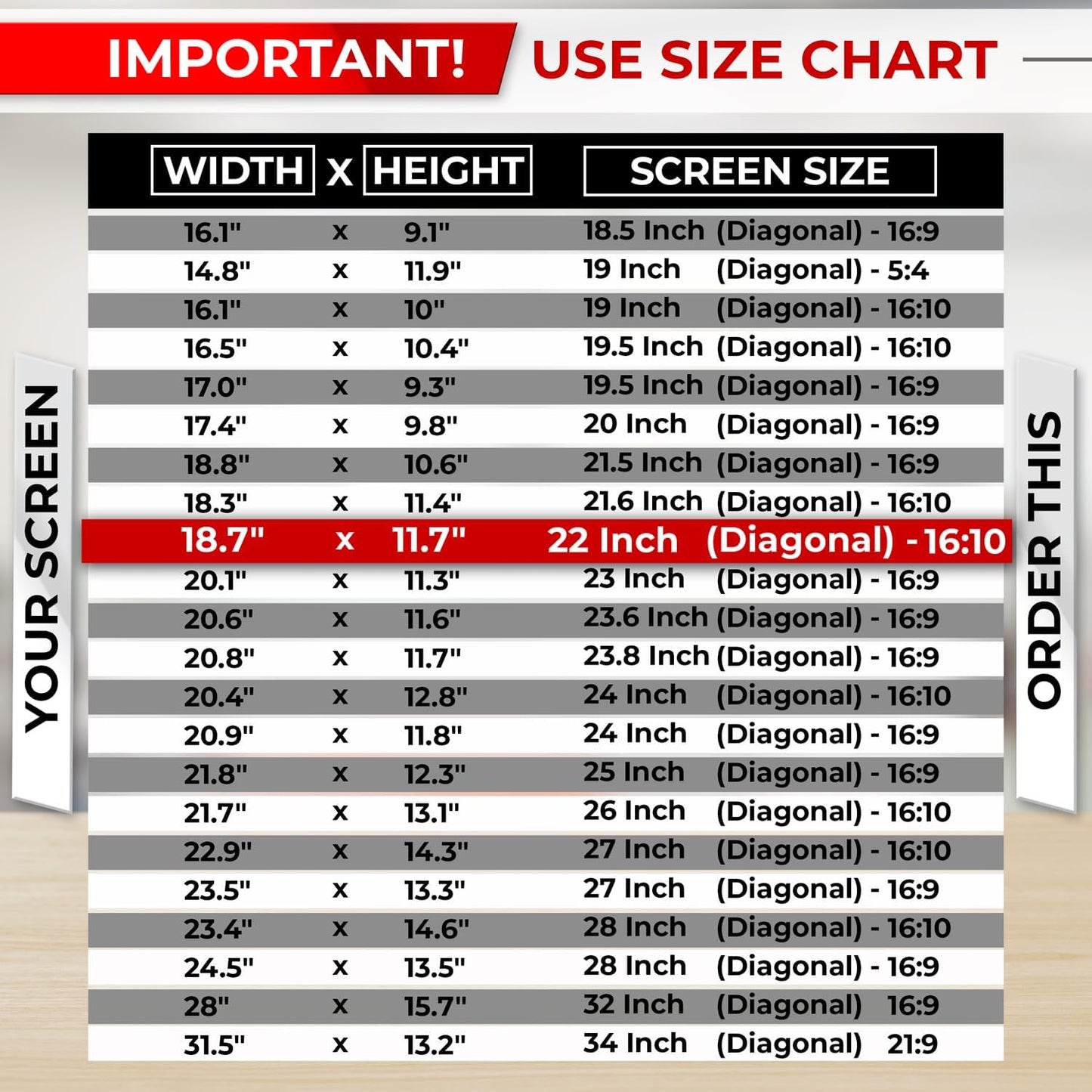 SightPro 24 Inch 16:9 Computer Privacy Screen Filter for Monitor - Privacy Shield and Anti-Glare Protector