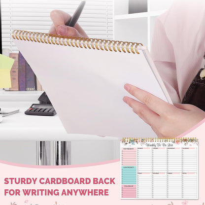 Weekly To Do List Notepad, 8.5''x11'' Weekly Desk Planner with 52 Tear Off Sheets Undated Weekly Planner Habit Tracker & Productivity Organizer for Home School and Work, Light Green