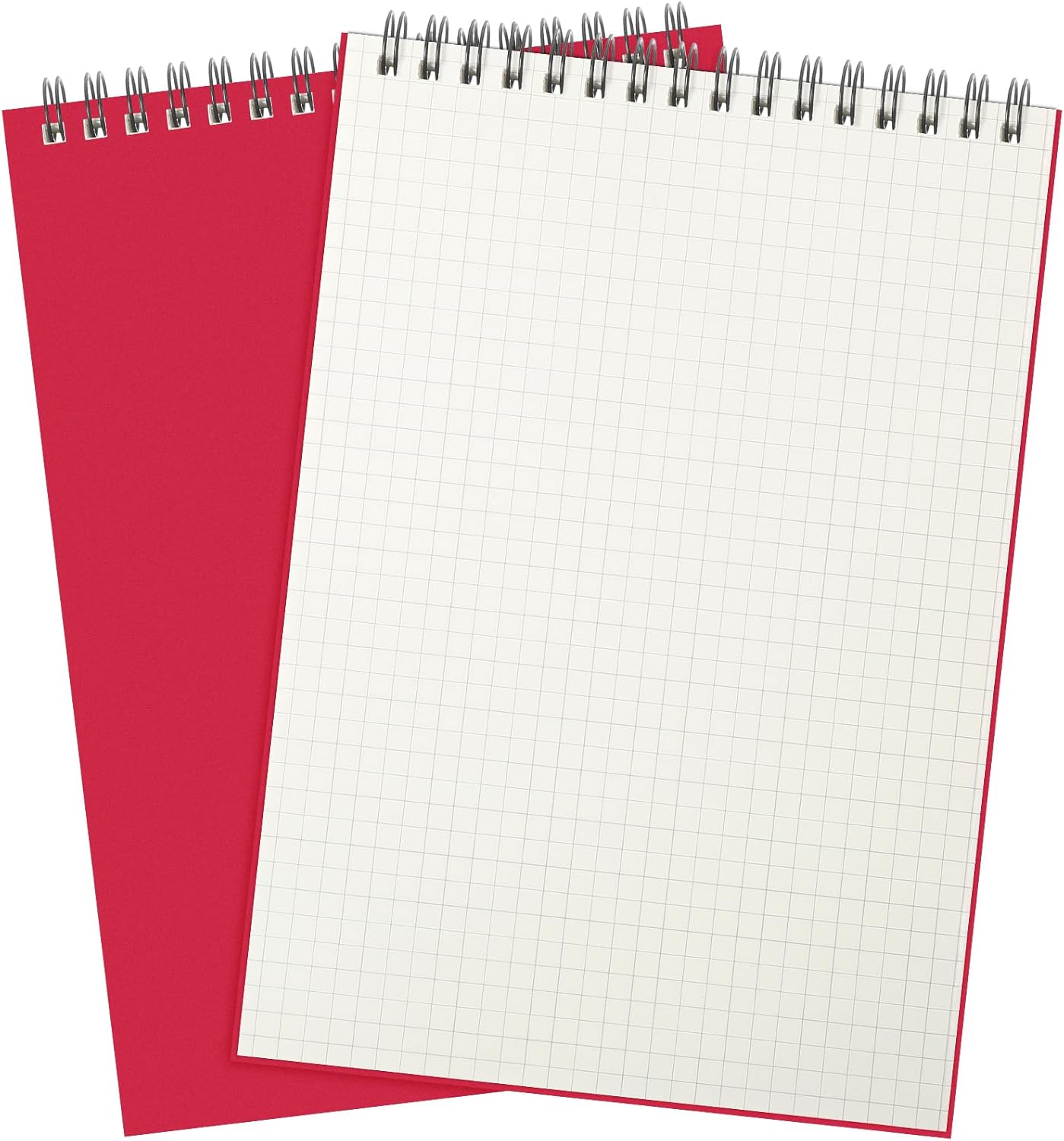 Engrowtic 6 Pack Graph Paper Spiral Notepad A5 Top Wirebound Notepad Grid Notebook Steno Pad Memo Notebook Grid Paper 140 Pages for Writing Sketching Drawing Office Supply (Black)