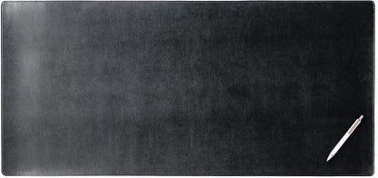 DACASSO Bonded Leather No Core Rollable Desk Mat/Pad - Luxury Leather Desk Blotter for Writing - Executive Desk Surface Protector - (Black, 36” x 17”)