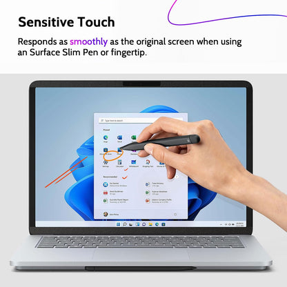 Peslv Magnetic Privacy Screen for Surface Laptop 6/5/4/3/2/1 13.5 Inch, Removable Anti Blue Light Glare Filter, Black Security Private Apy Block Protector
