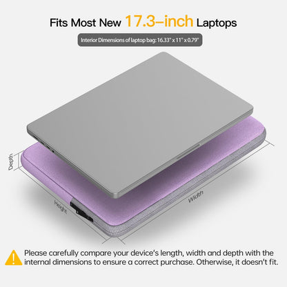 17 17.3 inch Laptop Sleeve Case for HP 17.3 inch Laptop/HP Envy 17 / Pavilion 17, Dell Inspiron 17, Lenovo Ideapad 17.3, ASUS Vivobook 17, 17-in Water-Resistant Computer Notebook Bag
