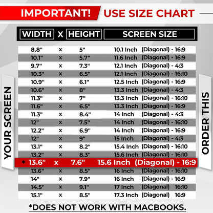 SightPro Magnetic Laptop Privacy Screen 14 Inch 16:9 - Patented Removable Laptop Privacy Filter Shield and Protector