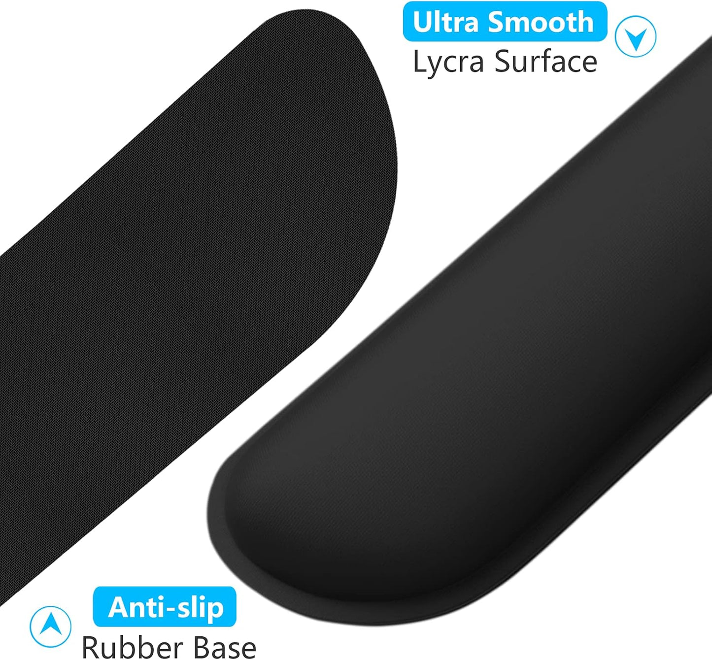 Dapesuom Enlarge Keyboard Wrist Rest, Memory Foam Keyboard Wrist Cushion for Computer Desk Mats Support, Pain Relief Ergonomic Mouse Pad Rests with Non-Slip Base for Gaming, Laptop, Radiant Orchid