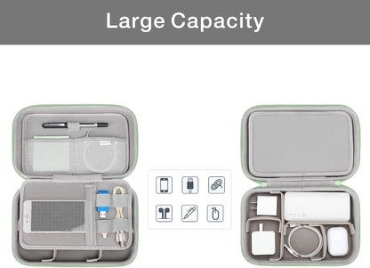MOSISO Electronic Organizer Travel Case Compatible with MacBook Power Adapter, Compatible with Magic Mouse & Pencil, SD Card, USB Flash Disk with 4 Modular Insert & 2 Cable Tie & Snap Hook, Black