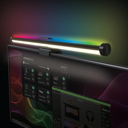 Monster Duo Monitor Light Bar: Reduce Glare, Enhance Comfort, Boost Style, Level Up Your Gaming Atmosphere