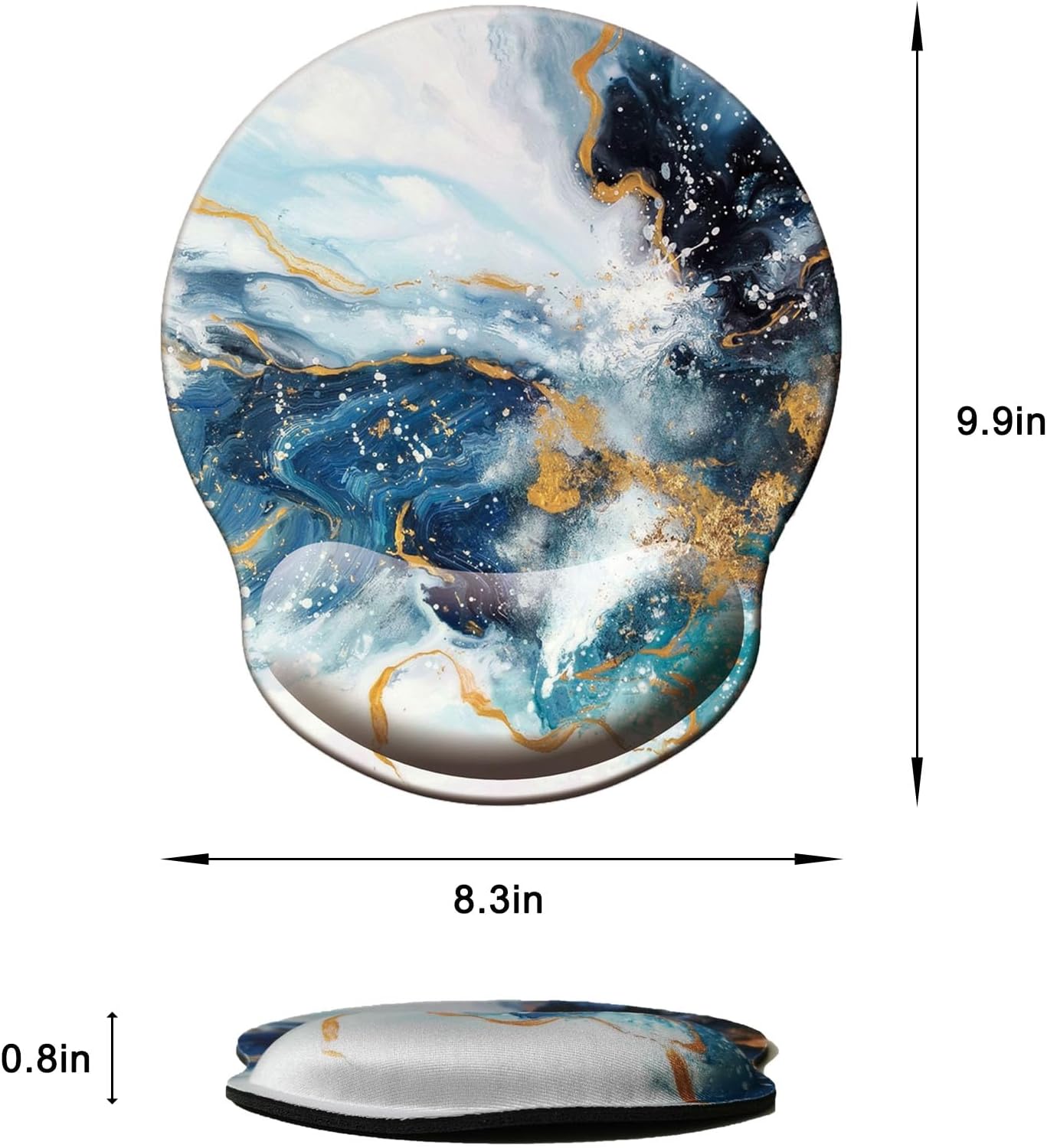 Mouse Pad with Wrist Support, Ergonomic Mouse Pad with Memory Foam Wrist Rest Cushion, Non-Slip Rubber Base Gaming Mice Pad for Home Office Computer Laptop, Flowers Grass