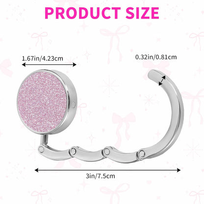 2Pcs Foldable Purse Hook, Women's Bag Table Hanger Collection, Foldable Purse Hooks for Table & Desk, Desk Hooks for Purse, Handbag Hanger Holder (Black & White)