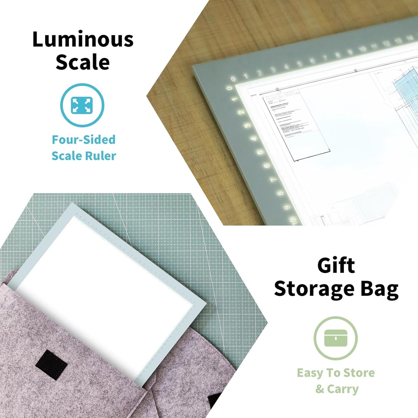 A4 LED Copy Board Light Tracing Box，Trace Light Pad for Tattoo Transferring, Drawing, Streaming, Sketching, Animation, Stenciling，USB LED Light Board for Diamond Painting