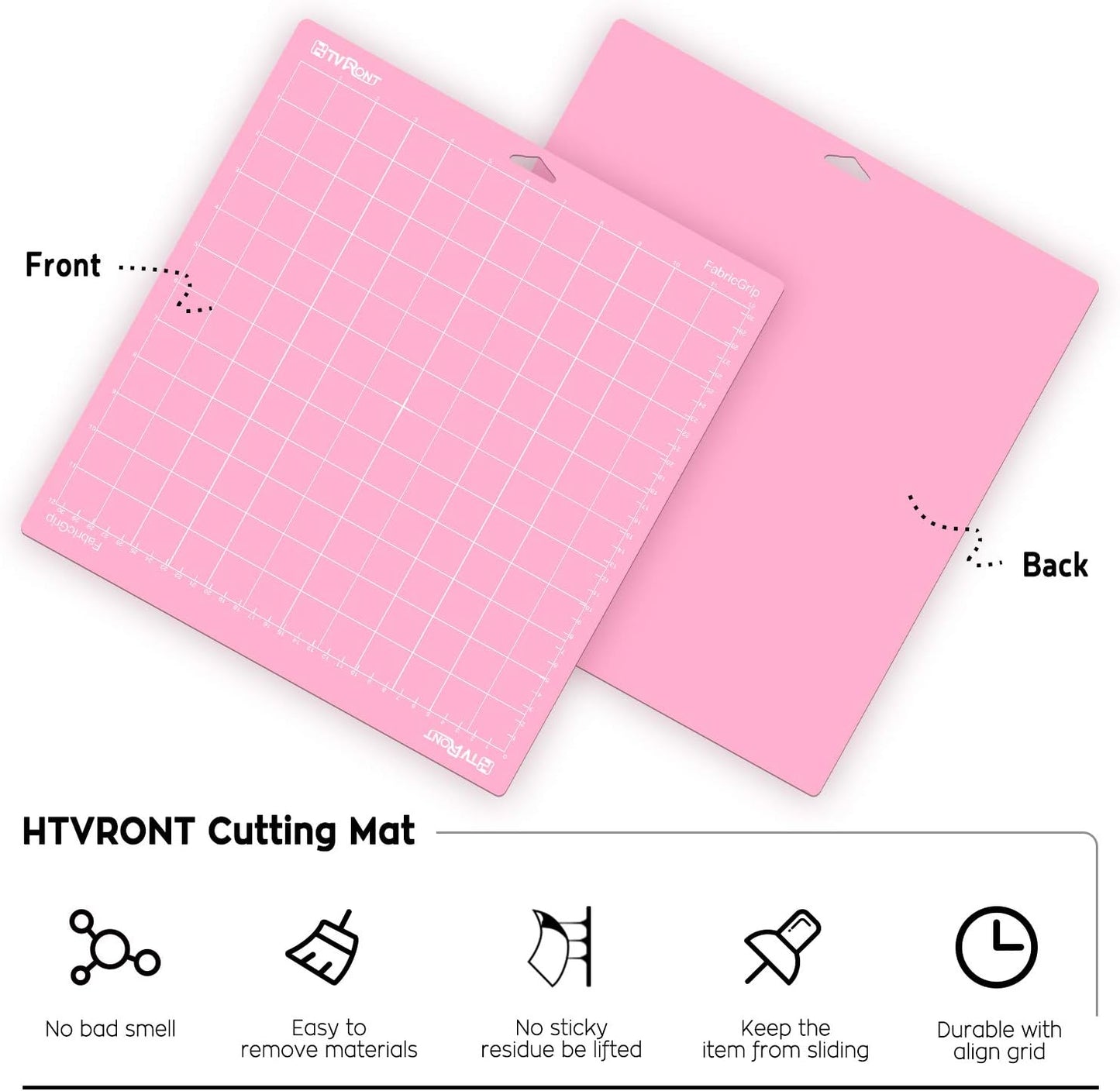 HTVRONT Standard Grip Cutting Mat, 6 Pack Cutting Mat 12x12 Compatible with Cricut Maker 3/Maker 4/Maker/Explore 3/4/5/Air 2/One, Standard Adhesive Sticky Quilting Cutting Mats Replacement Accessories