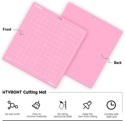 HTVRONT Standard Grip Cutting Mat, 6 Pack Cutting Mat 12x12 Compatible with Cricut Maker 3/Maker 4/Maker/Explore 3/4/5/Air 2/One, Standard Adhesive Sticky Quilting Cutting Mats Replacement Accessories
