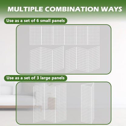 Grid Wall Panels 3 Pcs, Commercial Grade Gridwall Panels, Metal Grid Wall Panel Display Stand, You Can DIY 6 Pack 2'x3' or 3 Pack 2'x6' (Black)