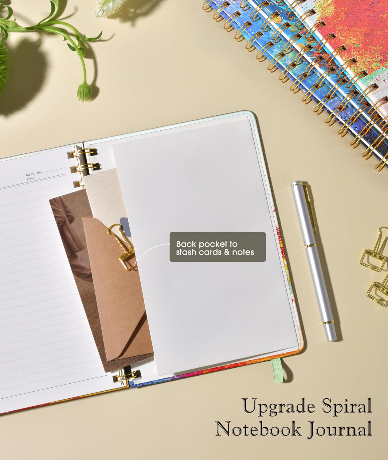 Graph Spiral Journal Notebook, A5 Hardcover Spiral Journals for Women Men, 100 GSM Graph Paper Notebooks, 150 Pages Spiral Bound Grid Notebook for Writing Note Taking Work 5.75" x 8.38" Olive Green