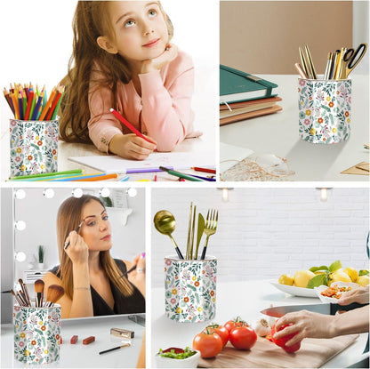 Pen Holder, Pencil Holder for Desk, Marble Desk Organizer Cute, Durable Ceramic Pencil Cup, Decorative Makeup Brush Holder Cup, Stationery Holder for Office, Home, Gray Marble