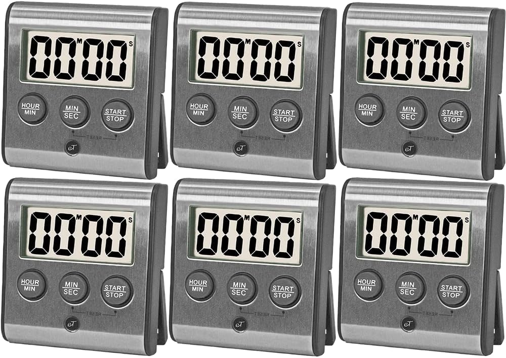 Elegant Digital Kitchen Timer, Stainless Steel Model eT-23, Super Strong Magnetic Back, Loud Alarm, Large Display, Auto Memory, Auto Shut-Off by eTradewinds