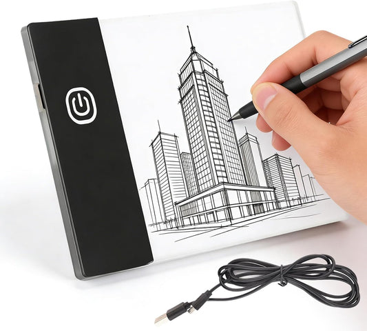 LED Copy Board Light Tracing Box, A6 Portable Tracing LED Copy Board Light Box Kids Children Drawing Flip Book Kit Tablet Paint Pad Eye Protective Adjustable