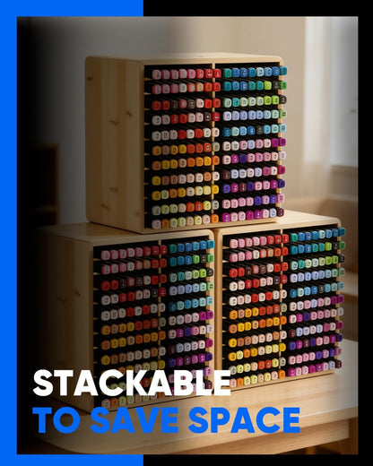 UCEC 300 Slot Marker Organizer Adjustable Markers Holder for Desk, Marker Storage Rack Pen Color Pencil Watercolour Brushes, Pen Case Markers Organizer for Artists for Studio, Classroom, Home Office