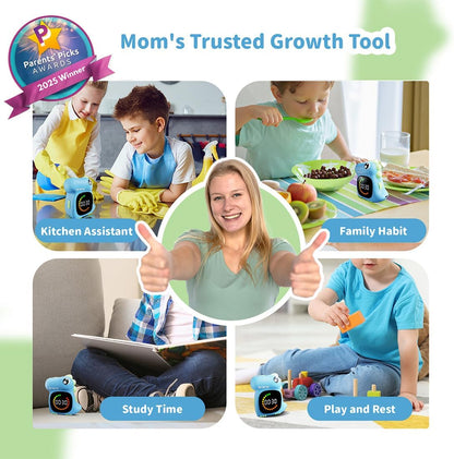 Visual Timer for Kids Light Blue Dinasuor Kids Timer Visual Led Rechargeable Toddler Timer Visual Countdown for Classroom Home Studing Playing