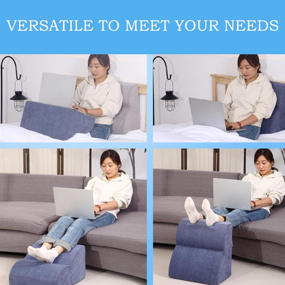 Foot Rest for Under Desk at Work.Multifunctional 3-Tier Foot Stool,with Washable Footrest.for Under Desk,Office Chair Gaming Chair & Sofa,Leg Elevation Pillow,Supports Posture-Brown