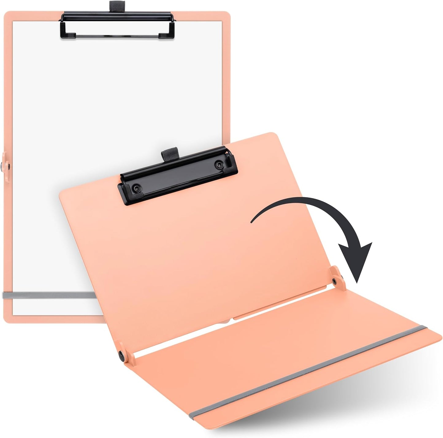 Sax Folding Clipboard Blueberry Clipboard A4 to A5 Portrait and Landscape Format Ideal for Travel and Business Holds 30 Sheets Includes Elastic Closure Band and Pen Loop Durable & Shockproof