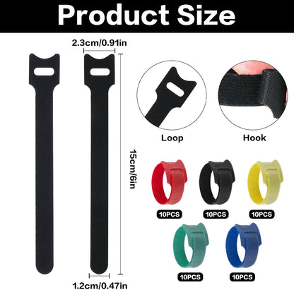 25 Pcs Silicone Cable Ties, Reusable Cable Straps Wire Organizer, Cable Management Cord Organizer for Fastening Earphone Phone Charger Home Office Desk Kitchen Appliances Cable Cords Wires