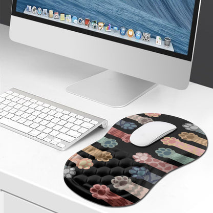Hokafenle Ergonomic Mouse Pad Wrist Support, Wrist Rest Mousepad for Carpal Tunnel Pain Relief with Integrated Memory Foam Slope Massage Bulge (11.8x7.9 inch,Topographic Contour)