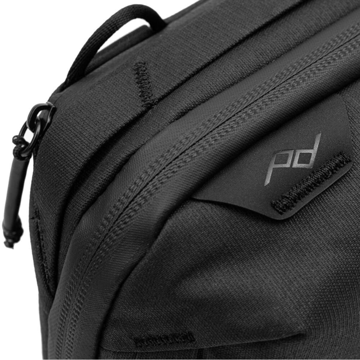 Peak Design Small Tech Pouch, Black, Electronics Organizer for Travel or Everyday Carry, Origami-Style Storage, Cable Pass-Through, Weatherproof Recycled Nylon, Gear Carry Bag for Men and Women