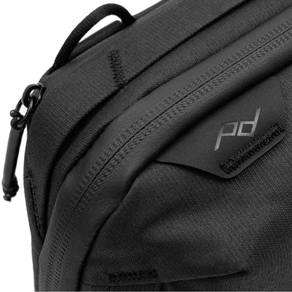 Peak Design Small Tech Pouch, Black, Electronics Organizer for Travel or Everyday Carry, Origami-Style Storage, Cable Pass-Through, Weatherproof Recycled Nylon, Gear Carry Bag for Men and Women