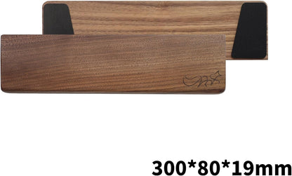 Wooden Keyboard Wrist Rest,11.8x3.1x0.7in Ergonomic Walnut Wood Palm Support for 60%,65%,70%,75%,80% Mechanical Keyboards for Comfortable Typing and Playing
