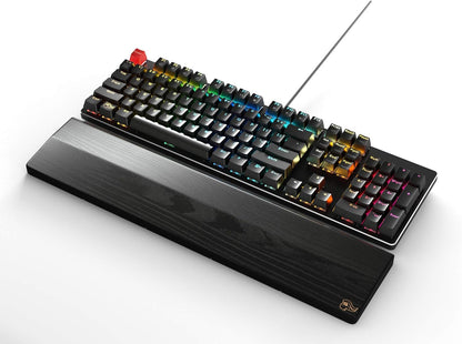 Glorious Wooden Wrist Rest - Full Standard Size - Onyx/Black - Mechanical Keyboard, Wood Ergonomic Palm Rest| 17.5x4 inches/19mm Thick (GV-100-DARK)