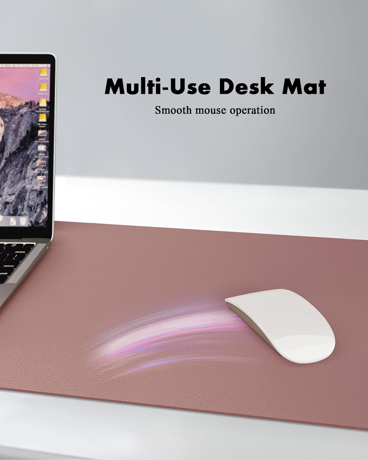 YSAGi Double-Sided Desk Pad, 31.5"x15.7"Leather Desk Mat, Eco Cork Desk Pad Protector,Large Mouse Pad,Waterproof Desk Blotter for Office/Home(Coffee)