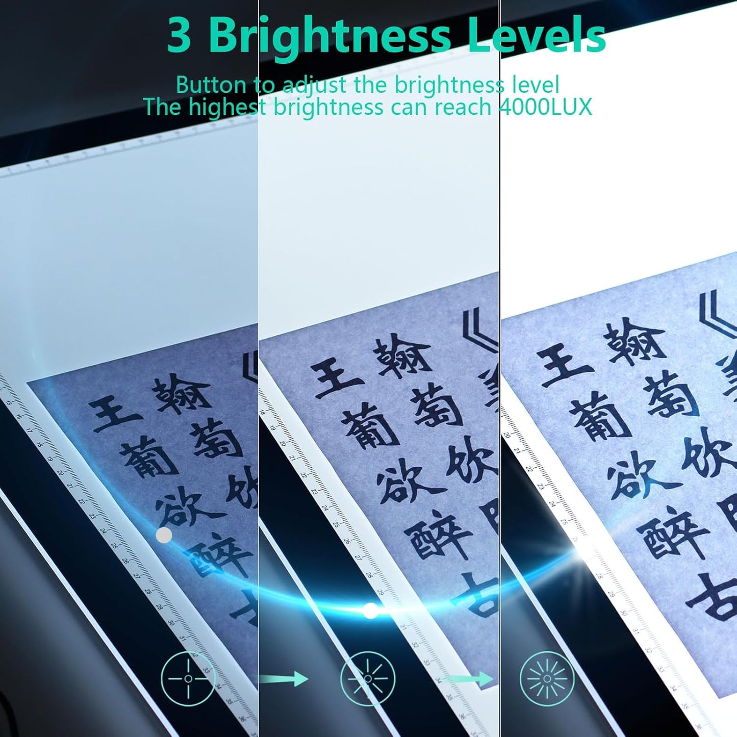 YINGWOND A1 Large LED Light Board for Diamond Painting, Tracing Copy Pad with Scale Eye Protection, Dimmable Brightness A1 Light Box for 5D Diamond Painting, Sketching, Animation