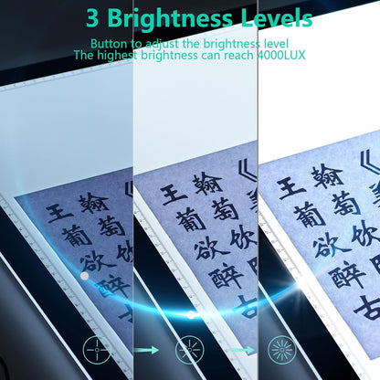 YINGWOND A1 Large LED Light Board for Diamond Painting, Tracing Copy Pad with Scale Eye Protection, Dimmable Brightness A1 Light Box for 5D Diamond Painting, Sketching, Animation