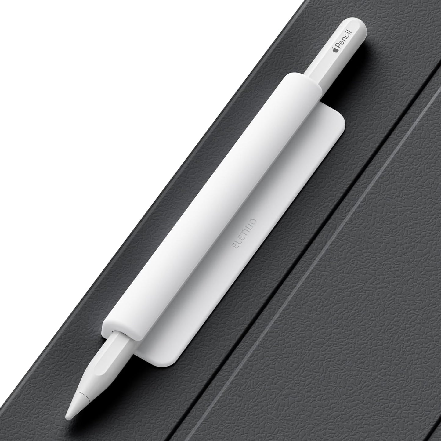 ELETIUO Silicone Pencil Holder Sleeve,Compatible with Apple Pencil (USB-C),Apple Pencil 1st/ 2nd Generation,Strong Adhesive Sticky Attached to iPad Case for Stylus Pens,Black