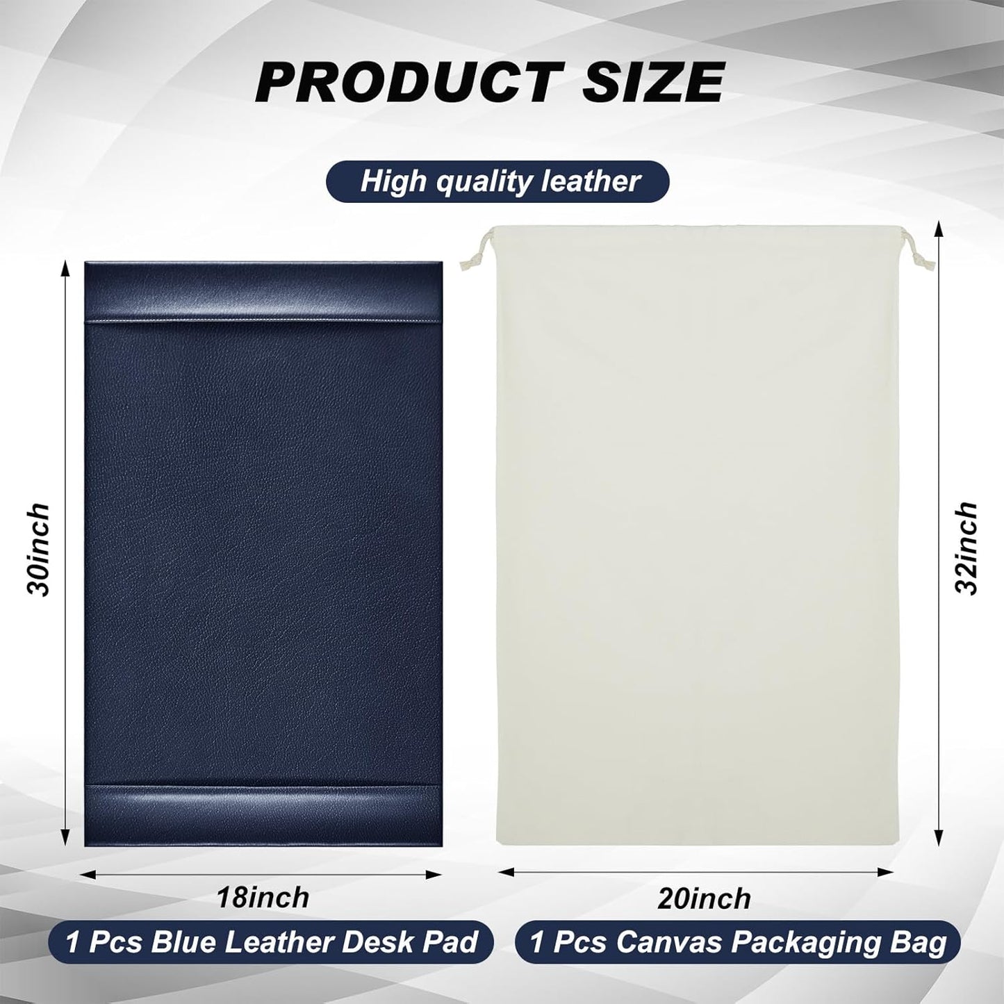 30 x 18 Inch Leather Desk Pad Protector with Side Rails, Executive Office Desk Mat for Home Workspace, Writing Surface, Mouse & Keyboard Pad, Elegant Gift for Men Dad Husband (Brown)
