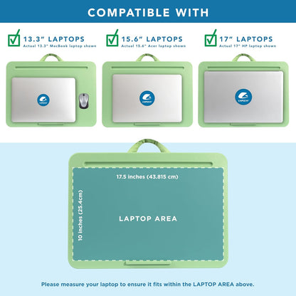 LAPGEAR Compact Lap Desk – Fits Up to 14″ Laptops – Charcoal – Style No. 43105
