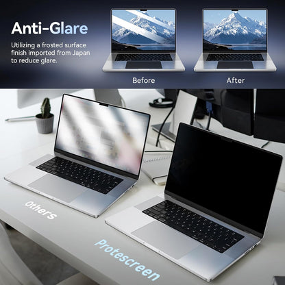 Laptop Privacy Screen 14 Inch Compatible with HP/Dell/Acer/Samsung/Asus/Lenovo/Toshiba,16:10 Aspect Removable Anti Glare Blue Light Filter Protector, 14 in Laptop Privacy Screen Shield