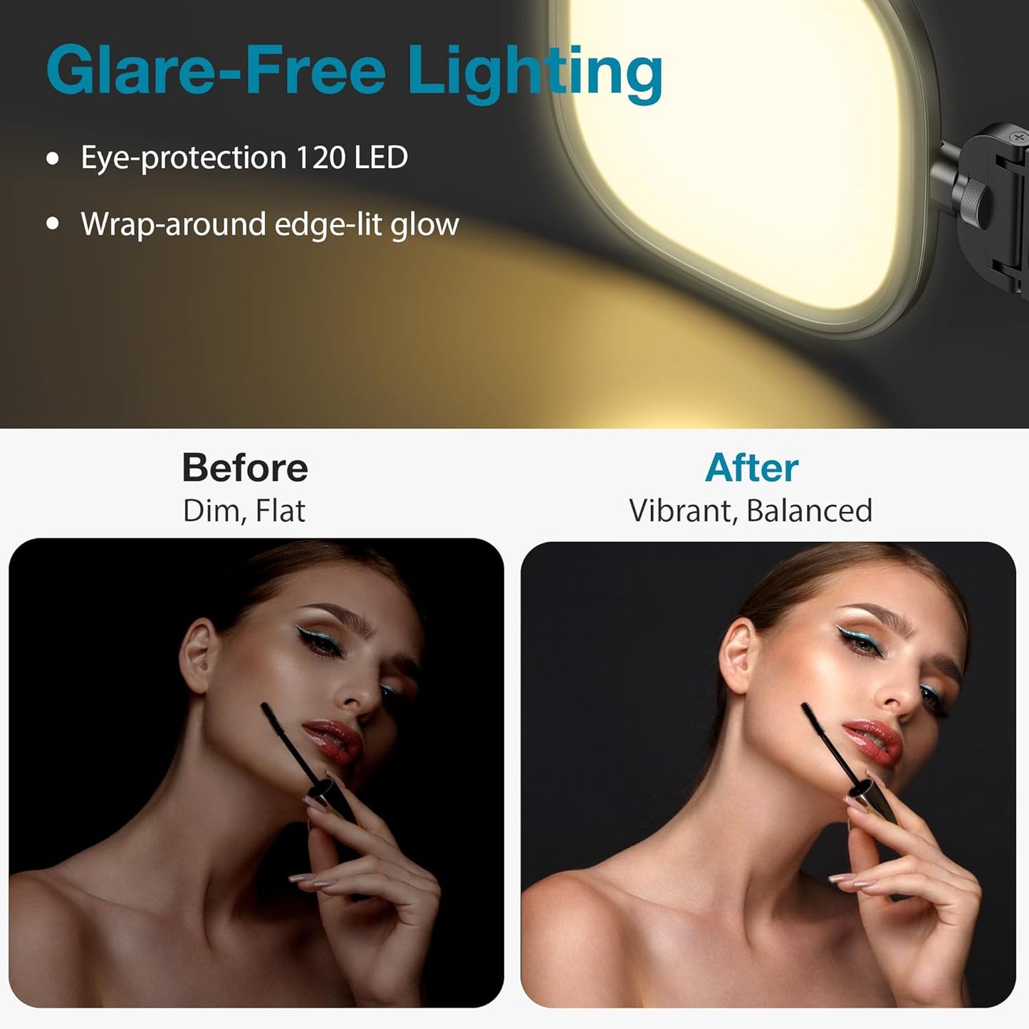 InnoGear Video Conference Light, On-Camera Video Lights for Monitor Desk LED Streaming Lighting with Remote and Touch Control Selfie Zoom Lighting for Computer Webcam Laptop Podcast, Recording