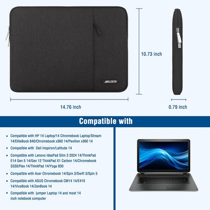 MOSISO Laptop Case 13.3 inch, 13-13.3 inch Laptop Sleeve Compatible with MacBook Air/Pro 13/Pro 14 M5 M4 M3 M2 M1, HP Dell ASUS Lenovo,Polyester Vertical Computer Sleeve Bag with Pocket, Antique Green - Colors A