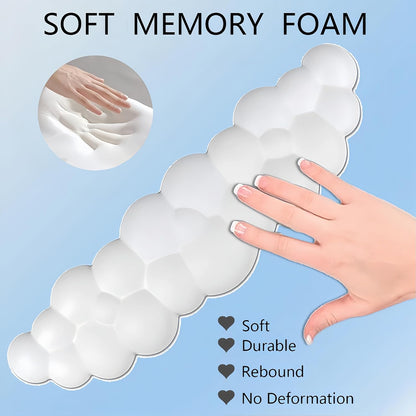 Cloud Keyboard Wrist Rest Dark Green Mouse Pad with Wrist Rest Ergonomic Wrist Pad Memory Foam Non-Slip Wrist Support for Computer Laptop Gaming Home Office Relief Typing Pain Green