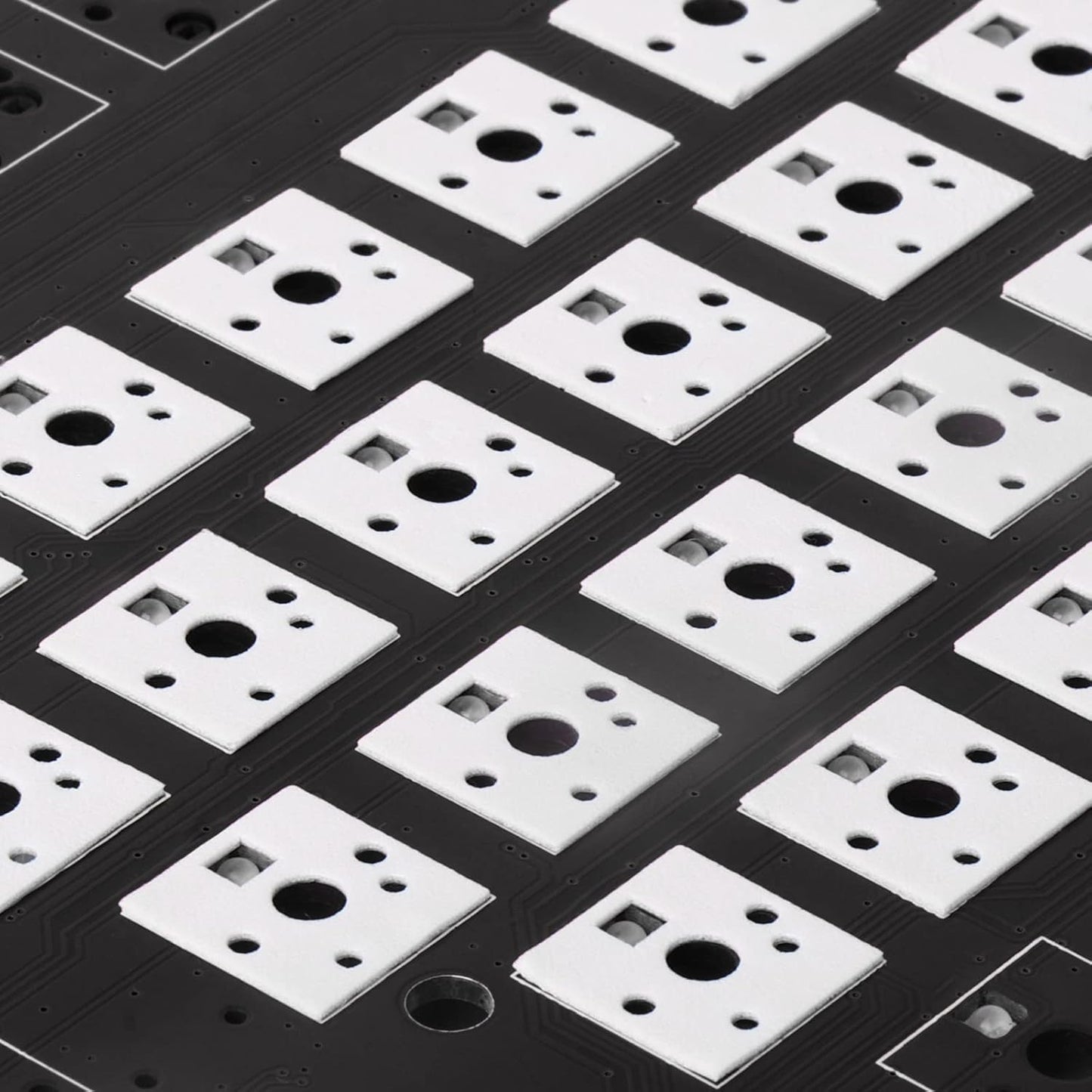 RUNJRX Keyboard PE Switch Pads 0.5mm Thick for 61/64/87/100/104/108 Hot Swap 120Pcs,White
