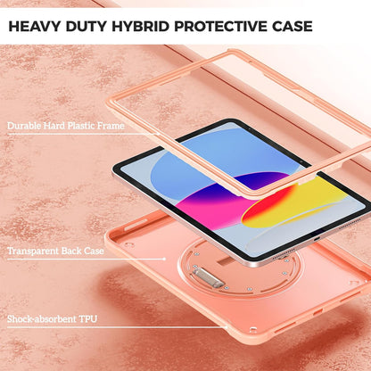 ProCase for iPad 11th Generation A16 2025/iPad 10th Generation Case 10.9 Inch 2022, Heavy Duty Shockproof Rugged Cover with Hand Strap 360 Degree Rotatable Kickstand Protective for iPad 11/10 -Black
