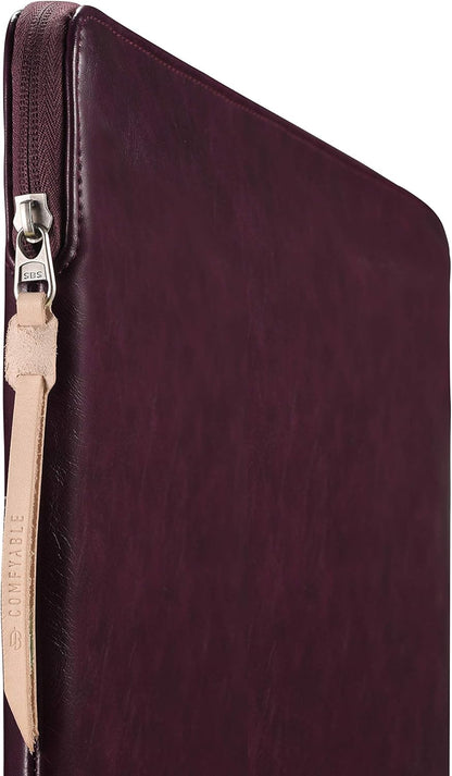 Comfyable Slim Protective Laptop Sleeve Compatible with 13/14 Inch MacBook Air & MacBook Pro M5/M4/M3/M2 Pro/Max 2026, Mac Travel Case, Laptop Pouch, Slim PU Leather Cover, Brown
