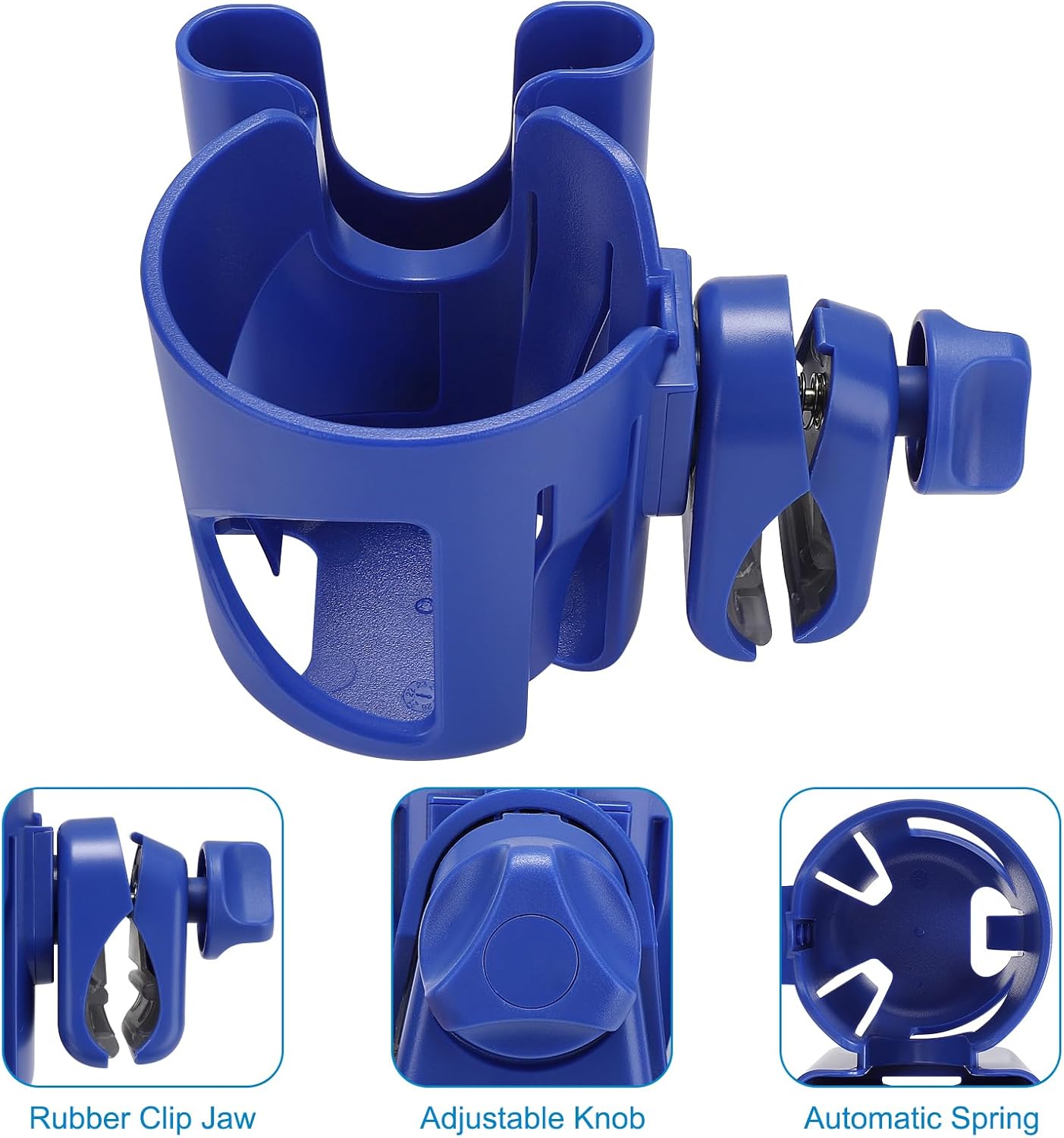 Accmor Stroller Cup Holder, Universal Cup Holder for Stroller Walker Bike, 360° Rotatable Large Caliber Designed Bottle Holder for Stroller, Bike, Wheelchair, Scooter