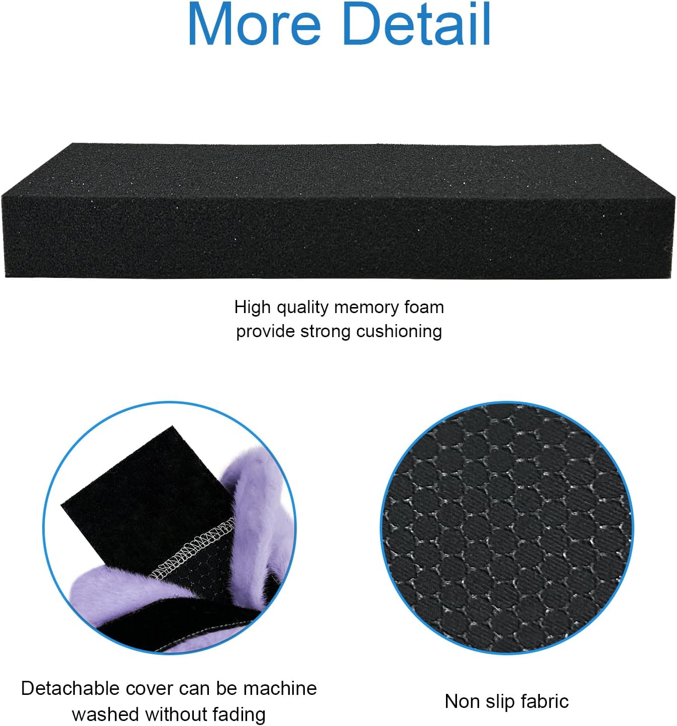 SPRING SEAON Wheelchair Armrest Covers 2 Pack Soft Memory Foam Wheelchair armrest Pads Wicking Washable for Office Transport Chair (Black)